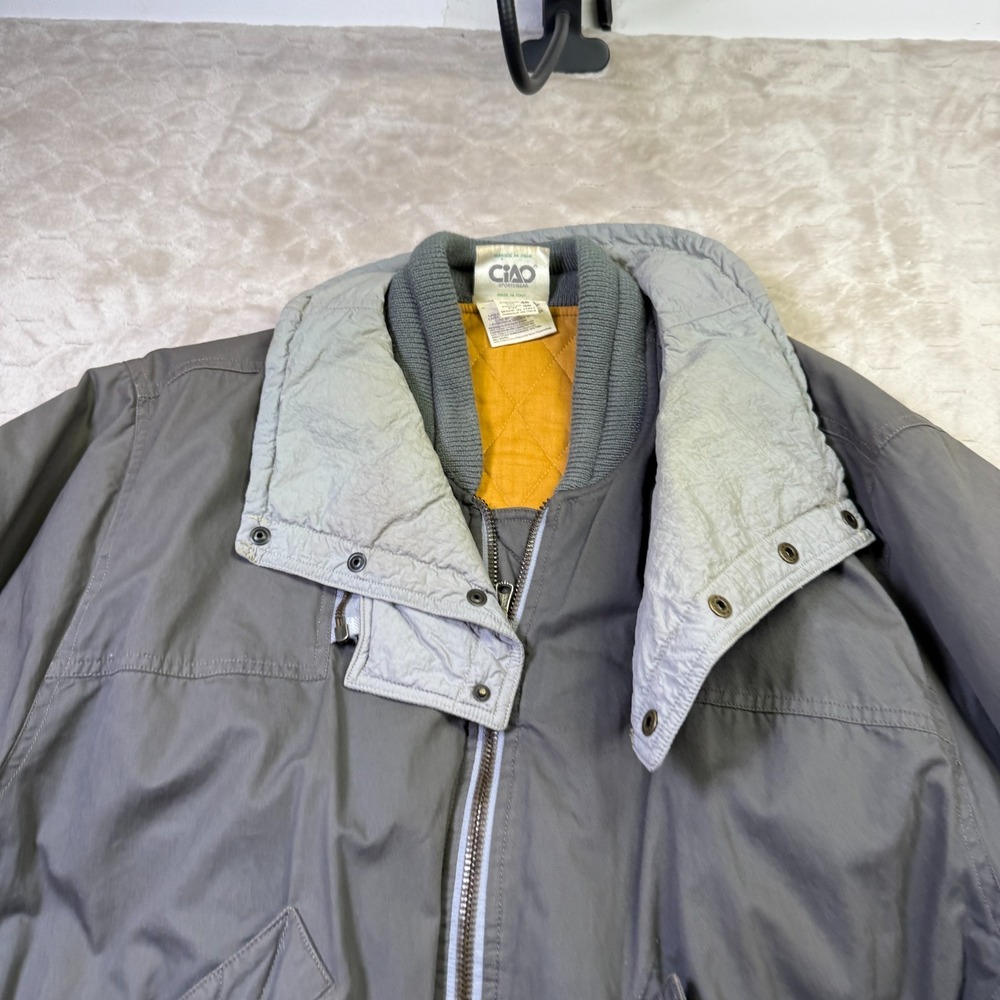 VTG 70s 80s CIAO Sportswear Made In Italy Boxy Fit Bomber Jacket Sz 36 Look - Picture 4 of 11